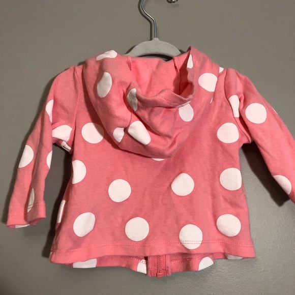 3 for $25. 6 months Carter’s polka dot zip cardigan - Picture 2 of 5